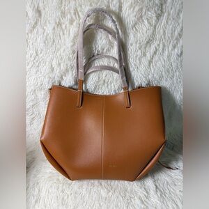 Polene Cyme Camel Tote with Coordinated Pouch